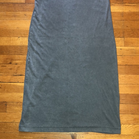 H&M The Ribbed Midi Dress in Grey, size Medium - Picture 4 of 16